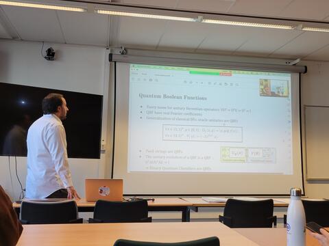 Armando Angrisani during his PhD project presentation Armando Angrisani during his PhD project presentation